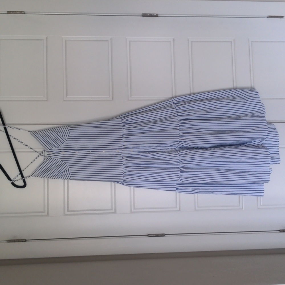 Blue striped dress